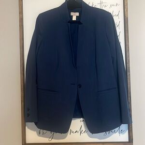 LOFT Navy Blue Women's Blazer Fully Lined Size 12